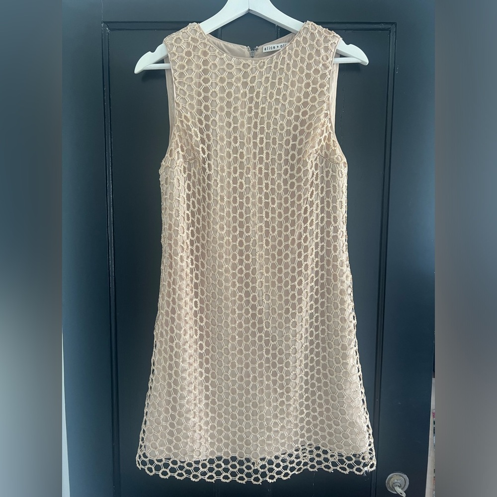 Alice and Olivia Clyde Crochet Shift Dress. New condition, no signs of wear. - Picture 2 of 6